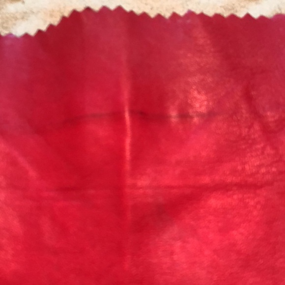 Arin Couture Ltd. Red leather vintage pants sz18/ lined/not hemmed/high waisted - Picture 9 of 15